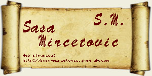 Saša Mirčetović vizit kartica